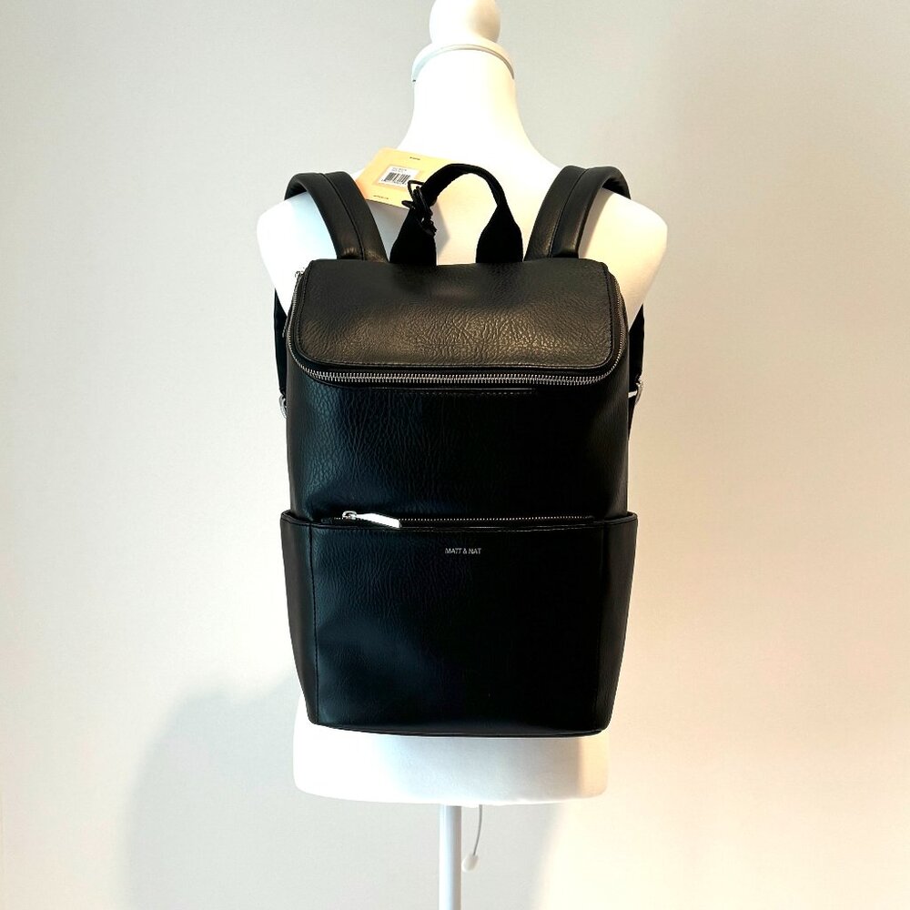 NWT Matt & Nat Black Vegan Brave Backpack
